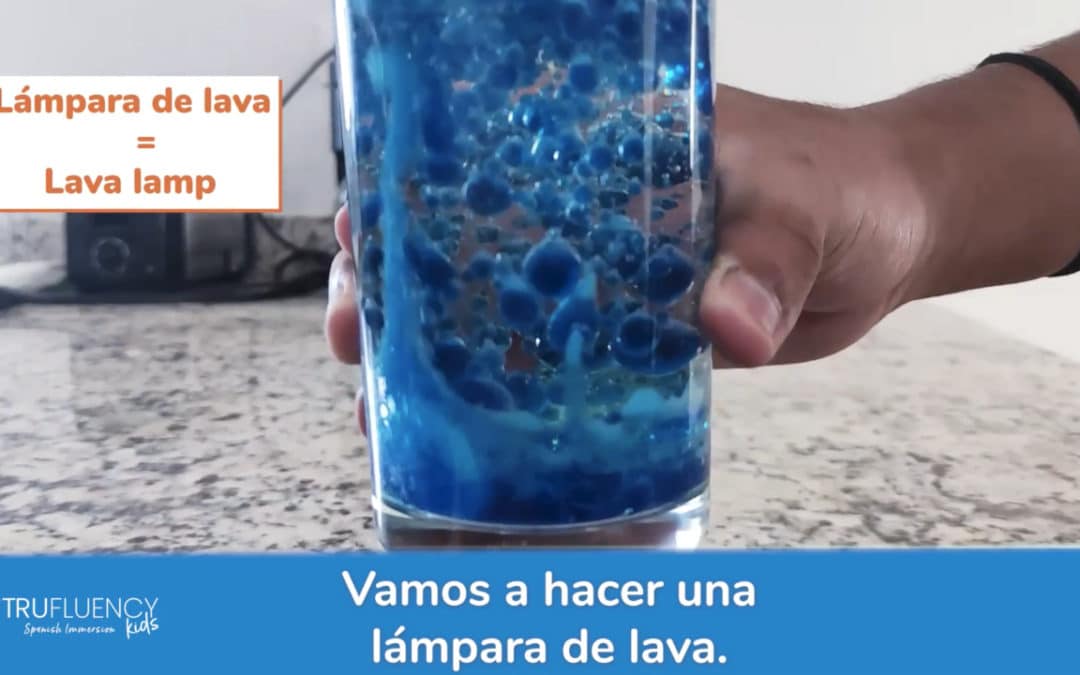 Lava Lamp Science Experiment in Spanish